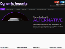 Tablet Screenshot of dynamicimports.com